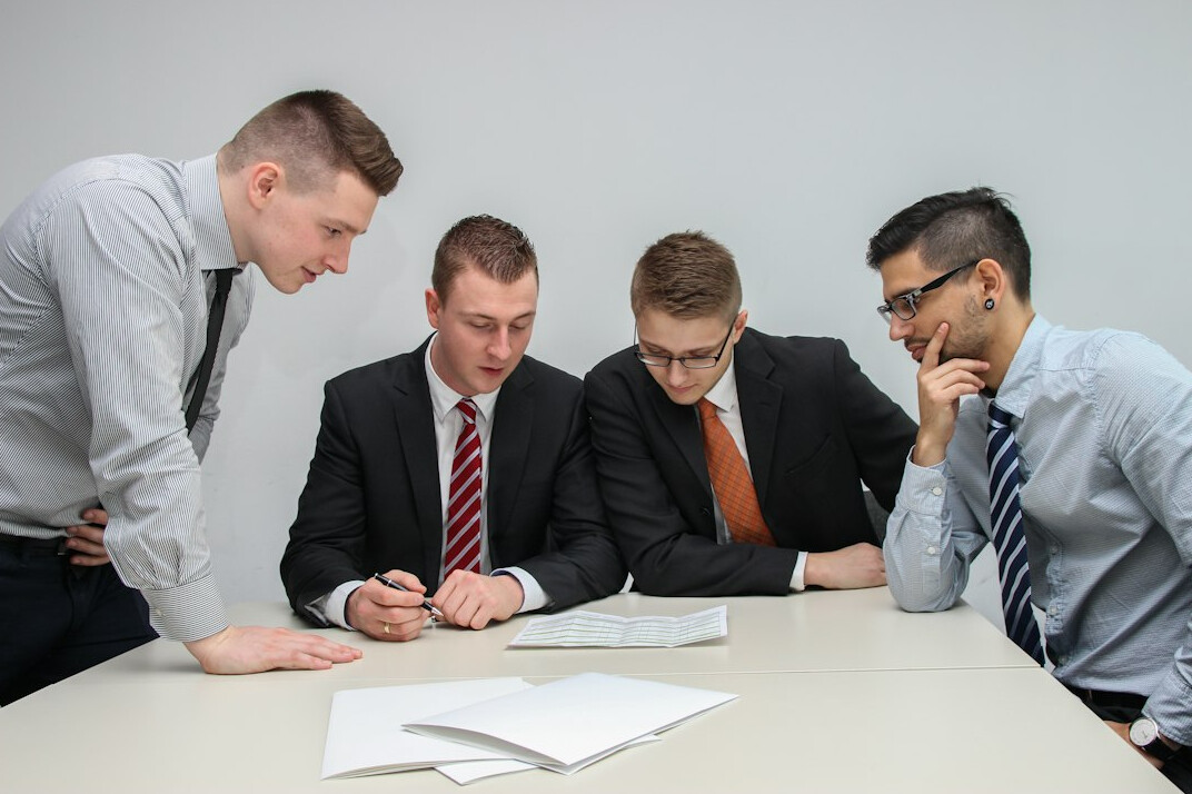 team meeting in office