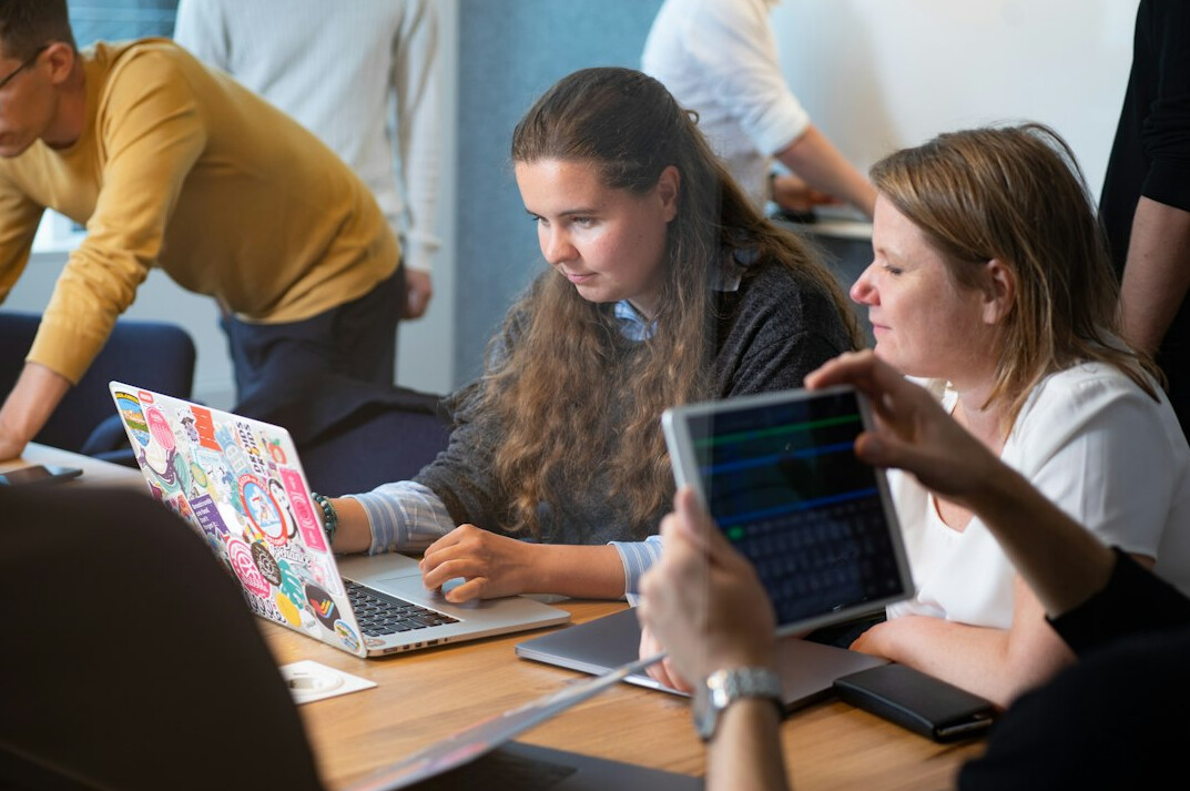 happy students coding